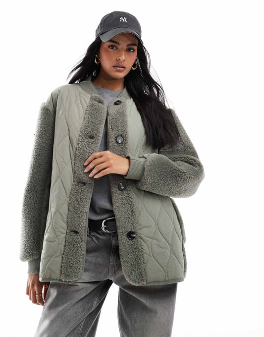Borg Spliced Puffer Jacket