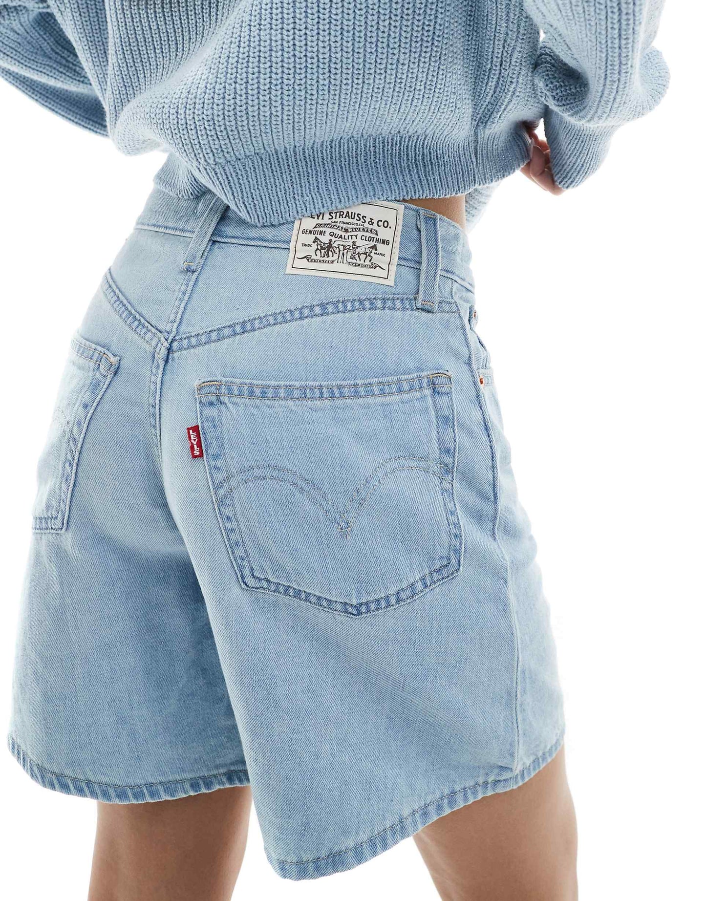 High Waisted Baggy Denim Shorts