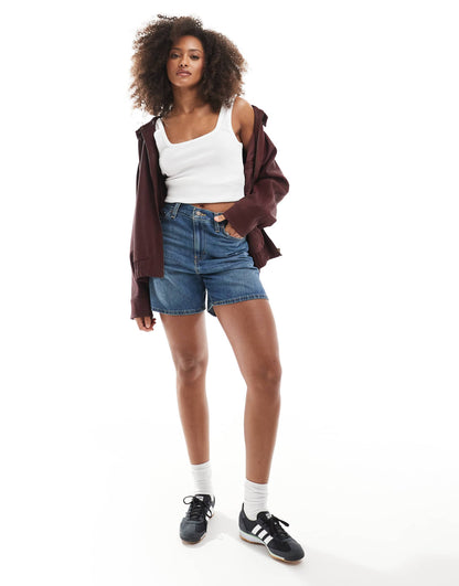 High Waisted Baggy Denim Shorts