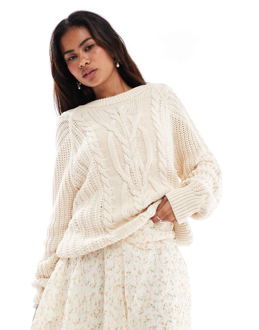 Cable Knit Oversized Jumper