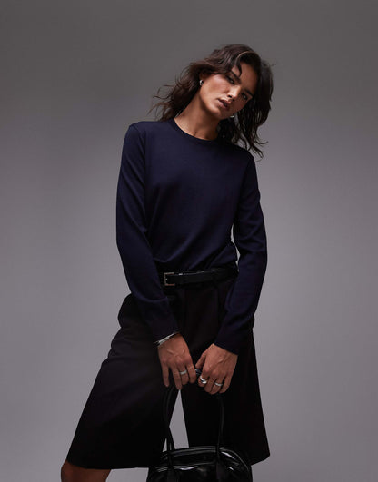 Merino Wool Fine Knit Sweater