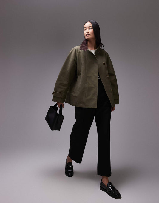 Waxed Cotton Trench Jacket