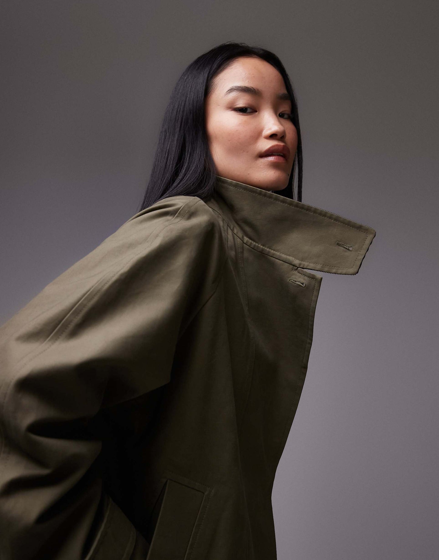 Waxed Cotton Trench Jacket