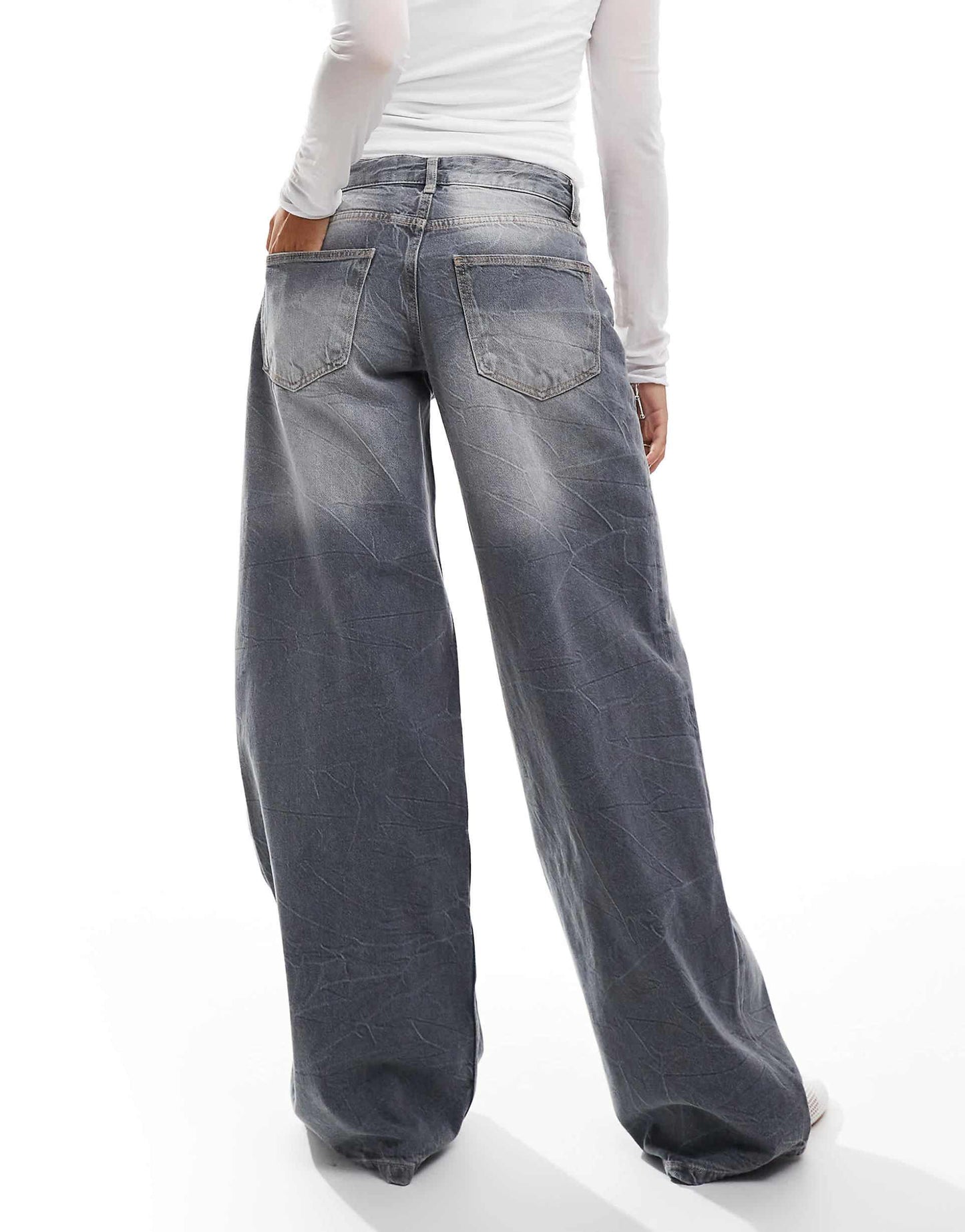 Petite Wide Leg Baggy Jeans