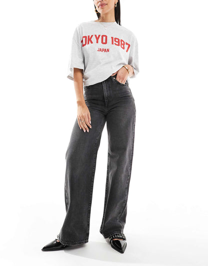 Ribcage High Rise Wide Leg Jeans
