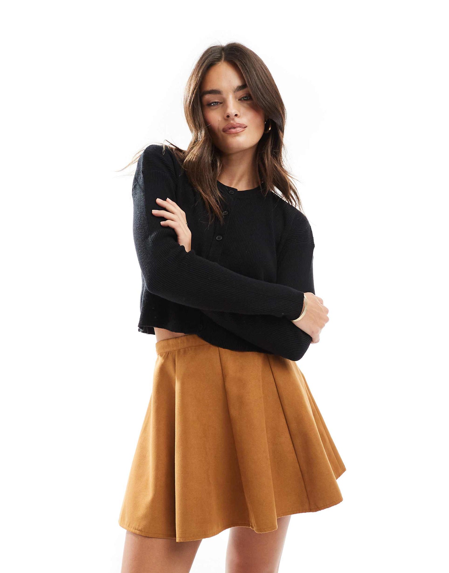 Flippy Faux Suede Mini Skirt