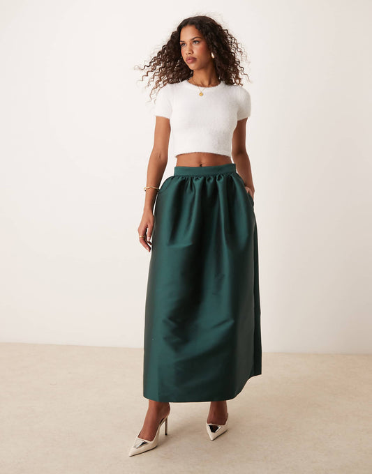 Volume Occasion Maxi Skirt