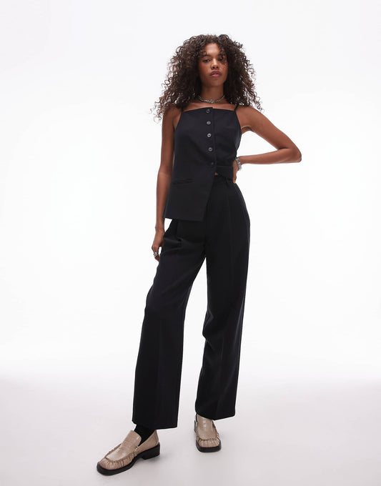 Tie Waist Pleated Trouser