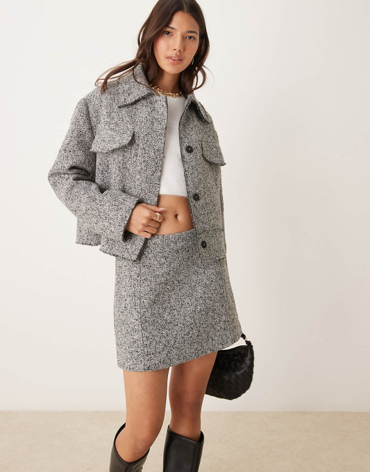 Boucle Trucker Co-Ord Jacket