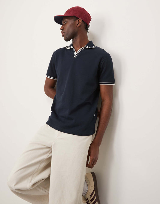 Polo Shirt With Revere Collar