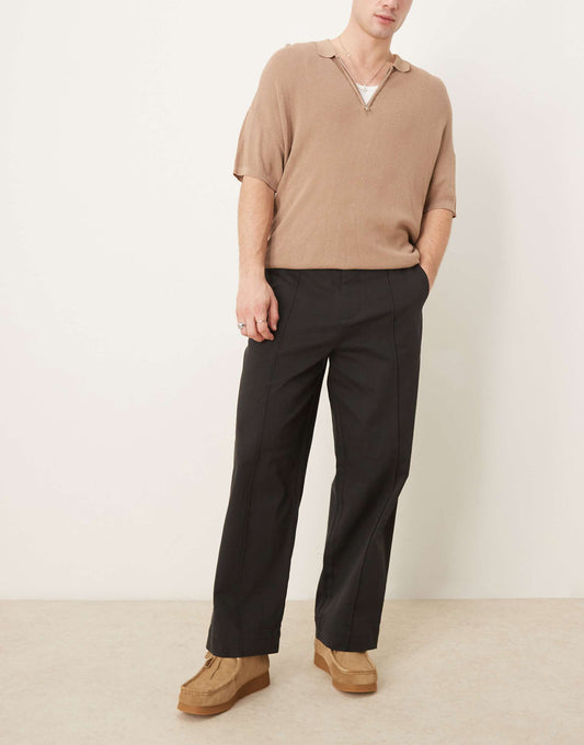 Tony Wide Leg Pleated Cordura Trouser
