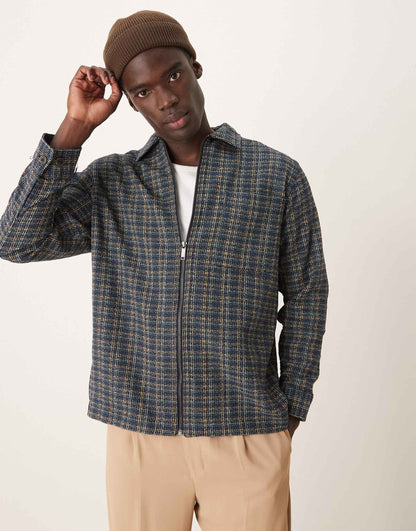 Oversized Boxy Textured Overshirt