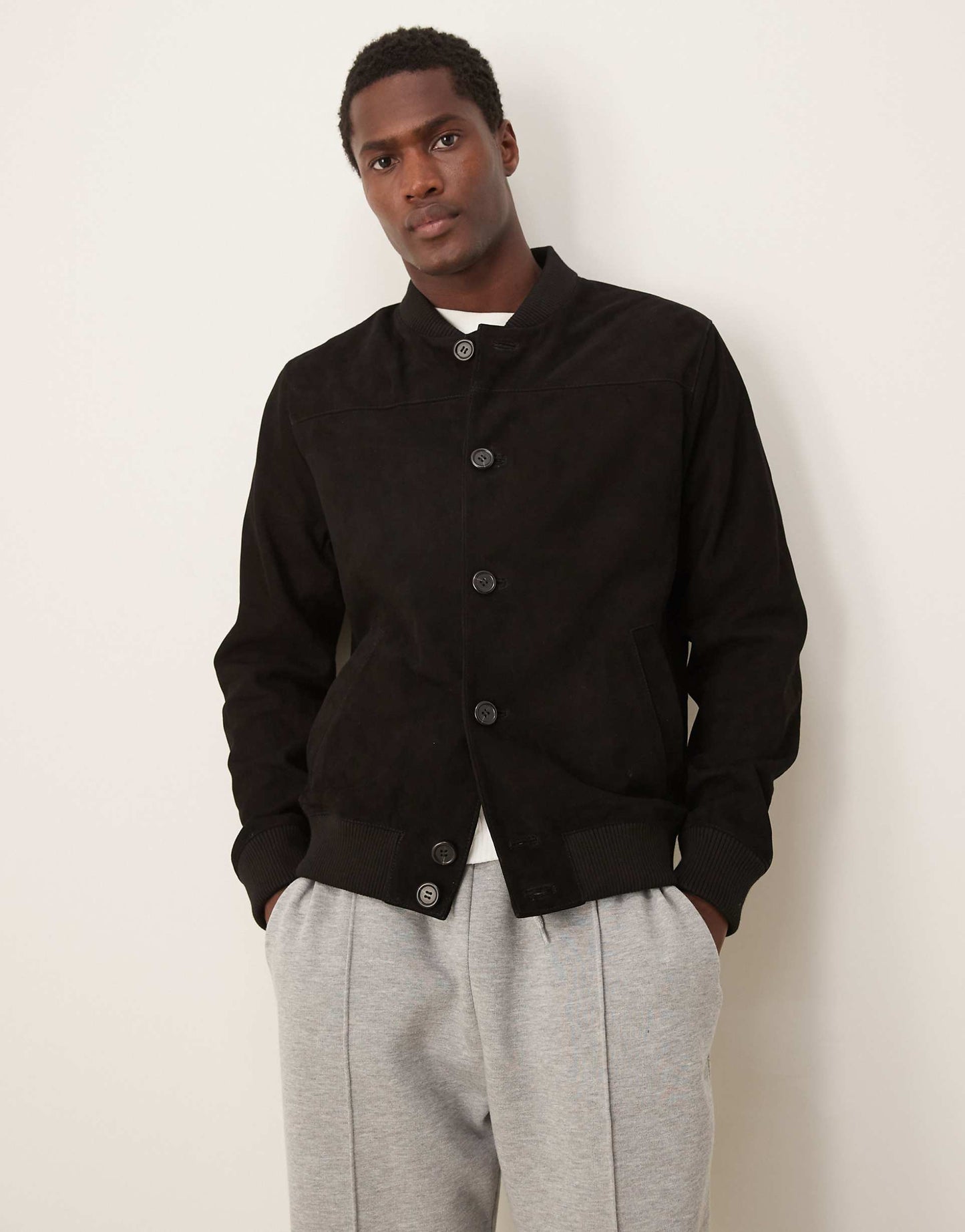 Suede Bomber Jacket