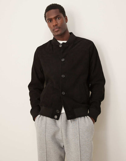 Suede Bomber Jacket