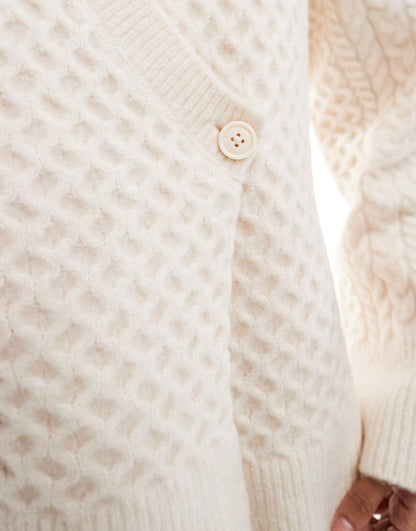 Knitted Wrap Cable Cardigan