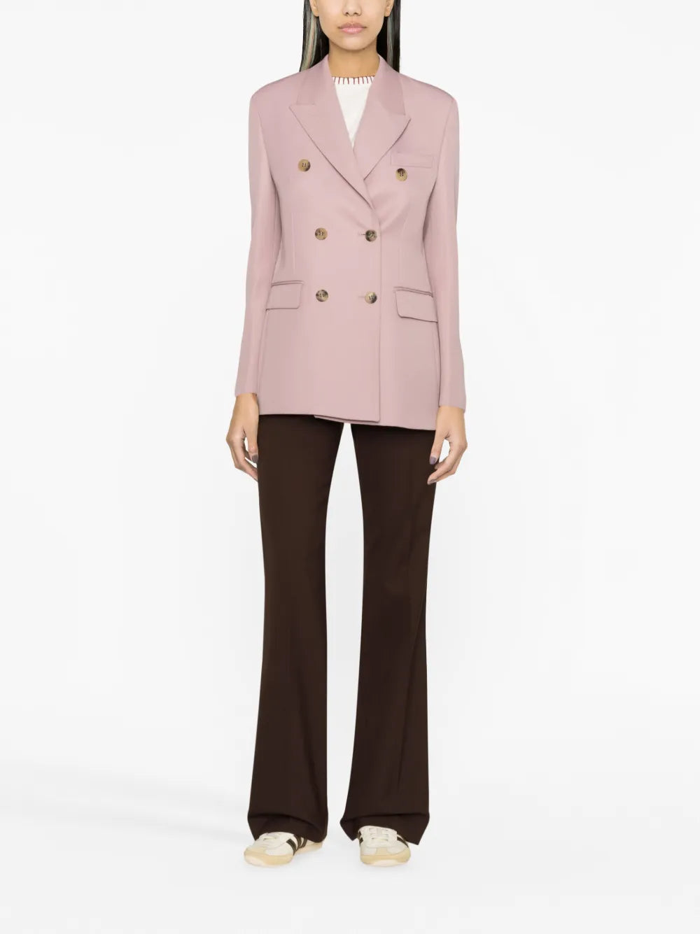 Double-Breasted Gabardine Blazer