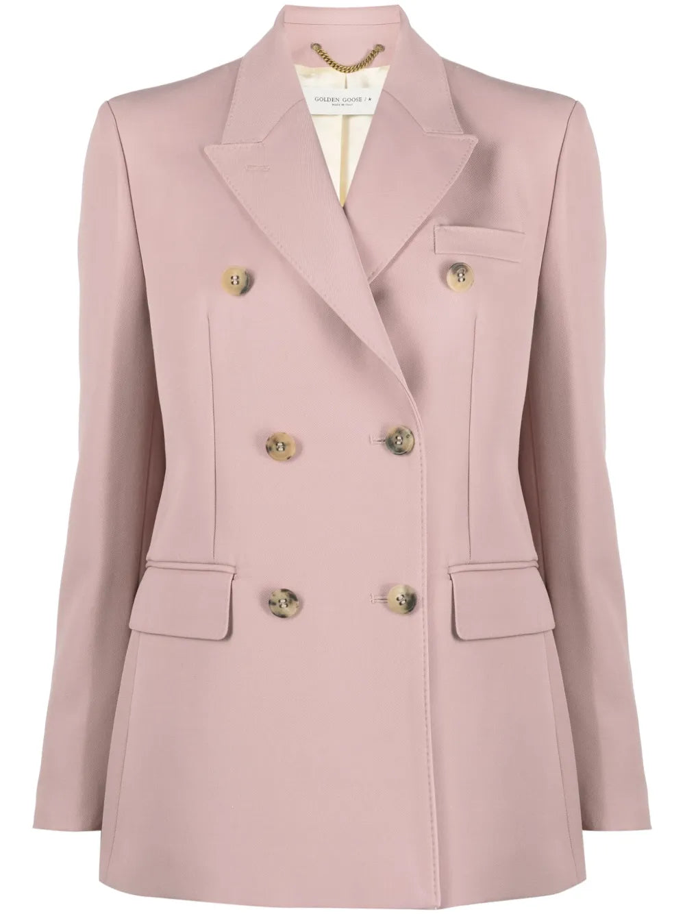 Double-Breasted Gabardine Blazer