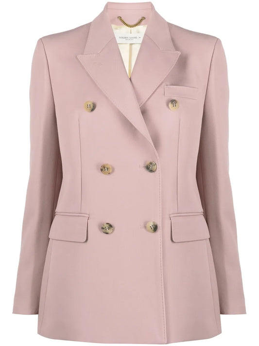 Double-Breasted Gabardine Blazer