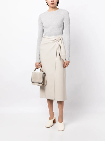 Shimmer-Effect Round-Neck Knit