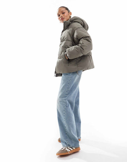 Padded Puffer Jacket With Hood