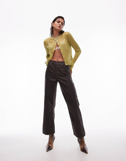 Mid Rise Loose Fit Straight Jean
