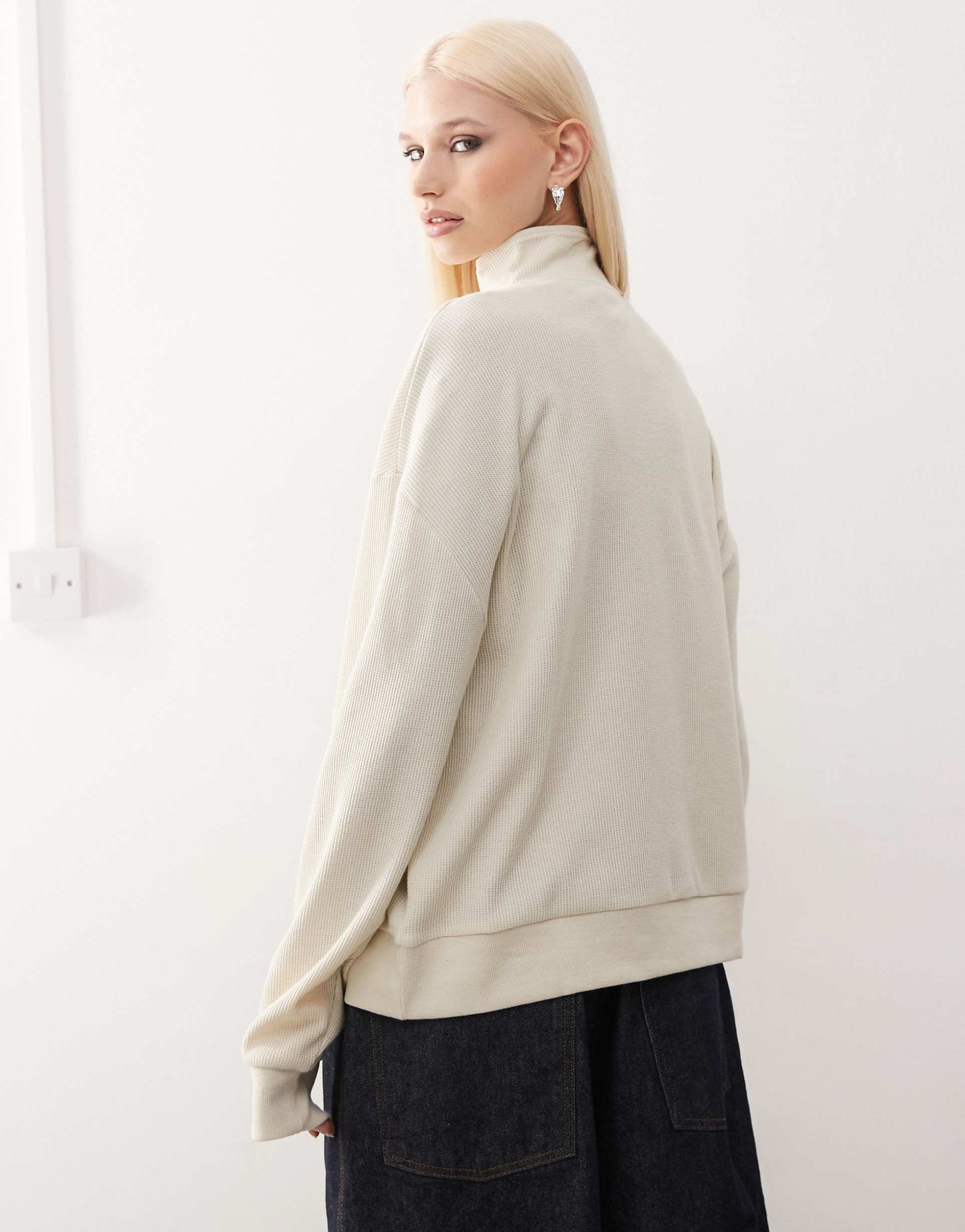 Funnel Neck Zip Sweat