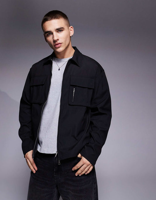 Heavyweight Nylon Long Sleeve Shirt