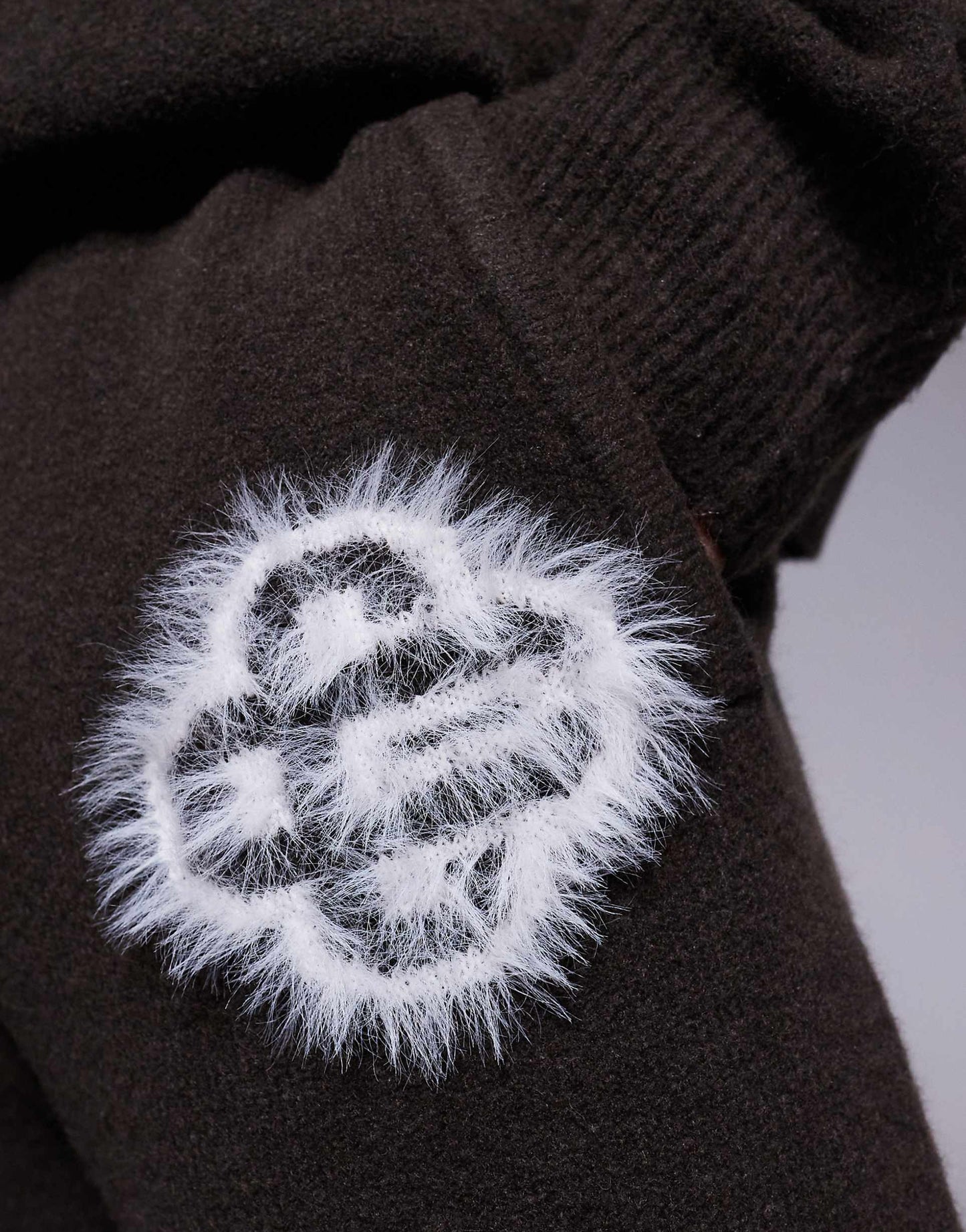 Co-Ord Fluffy Knit Emblem Joggers