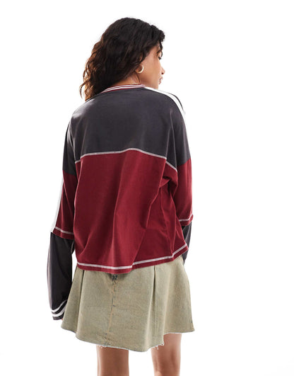 Oversized Double Layer Long Sleeve T-Shirt