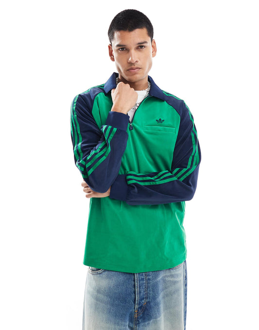 70S Velour Polo Shirt