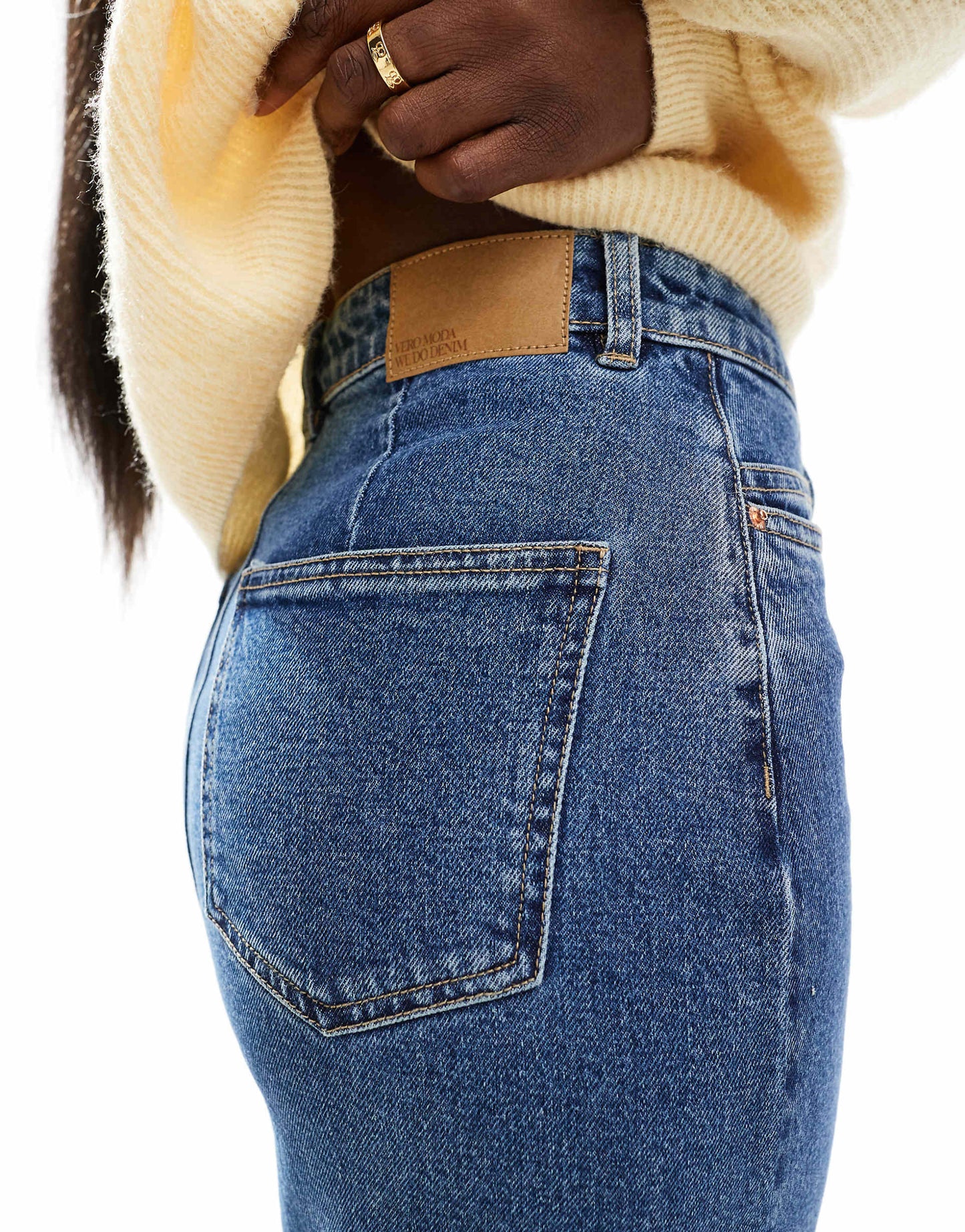 Denim Midaxi Skirt With Front Split