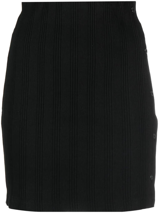 Logo-Patch Cotton Skirt