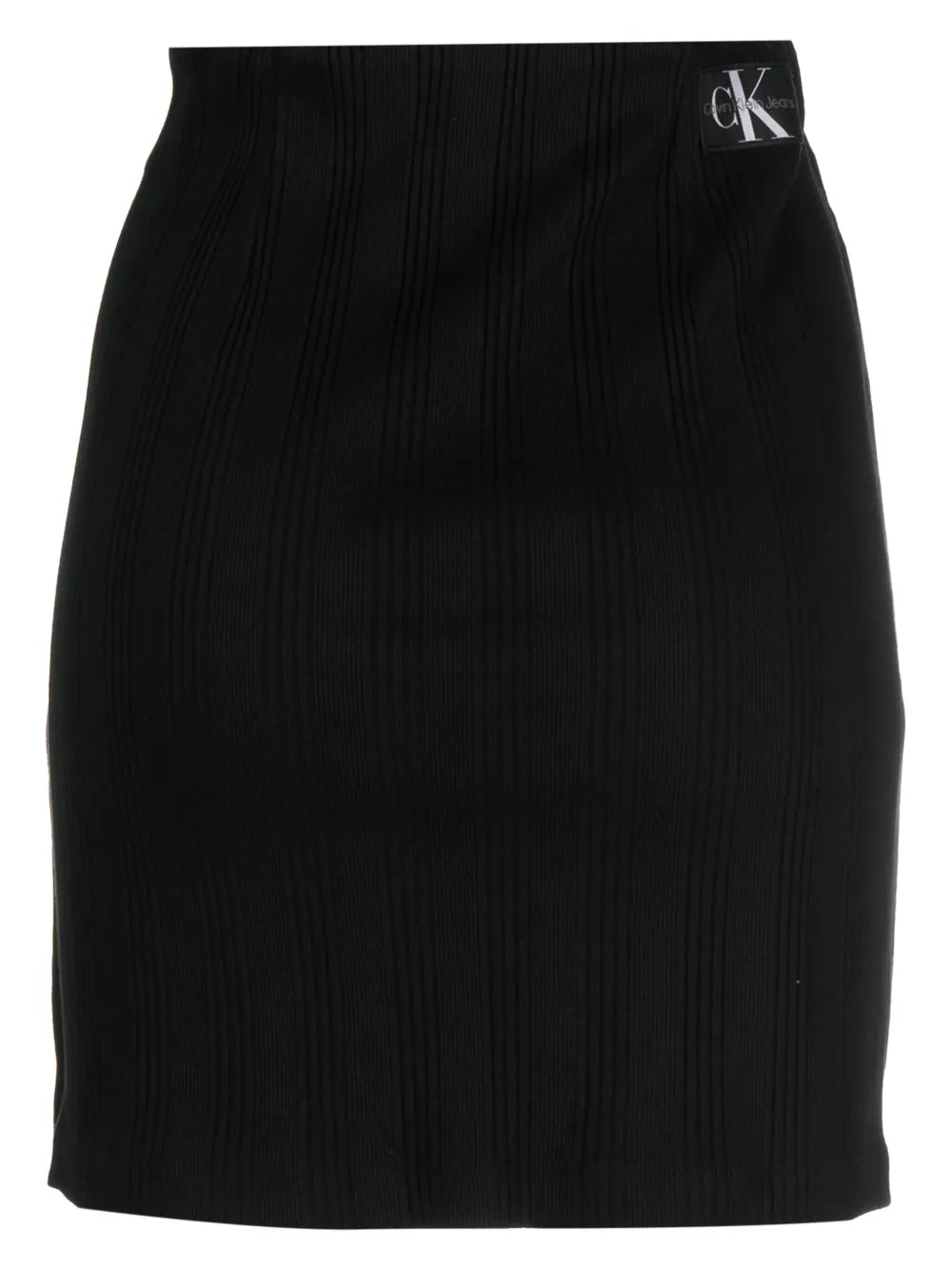 Logo-Patch Cotton Skirt