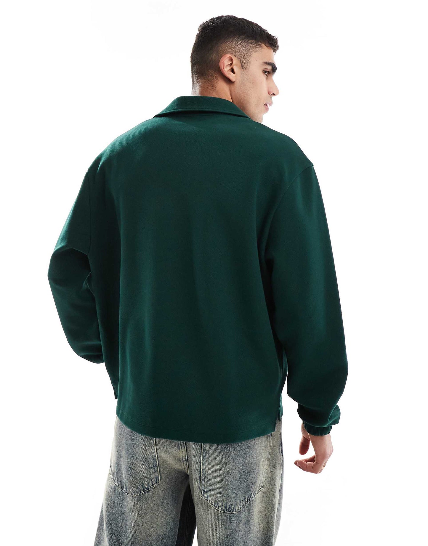 Oversized Twill Jersey Rugby Polo