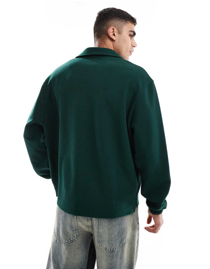 Oversized Twill Jersey Rugby Polo