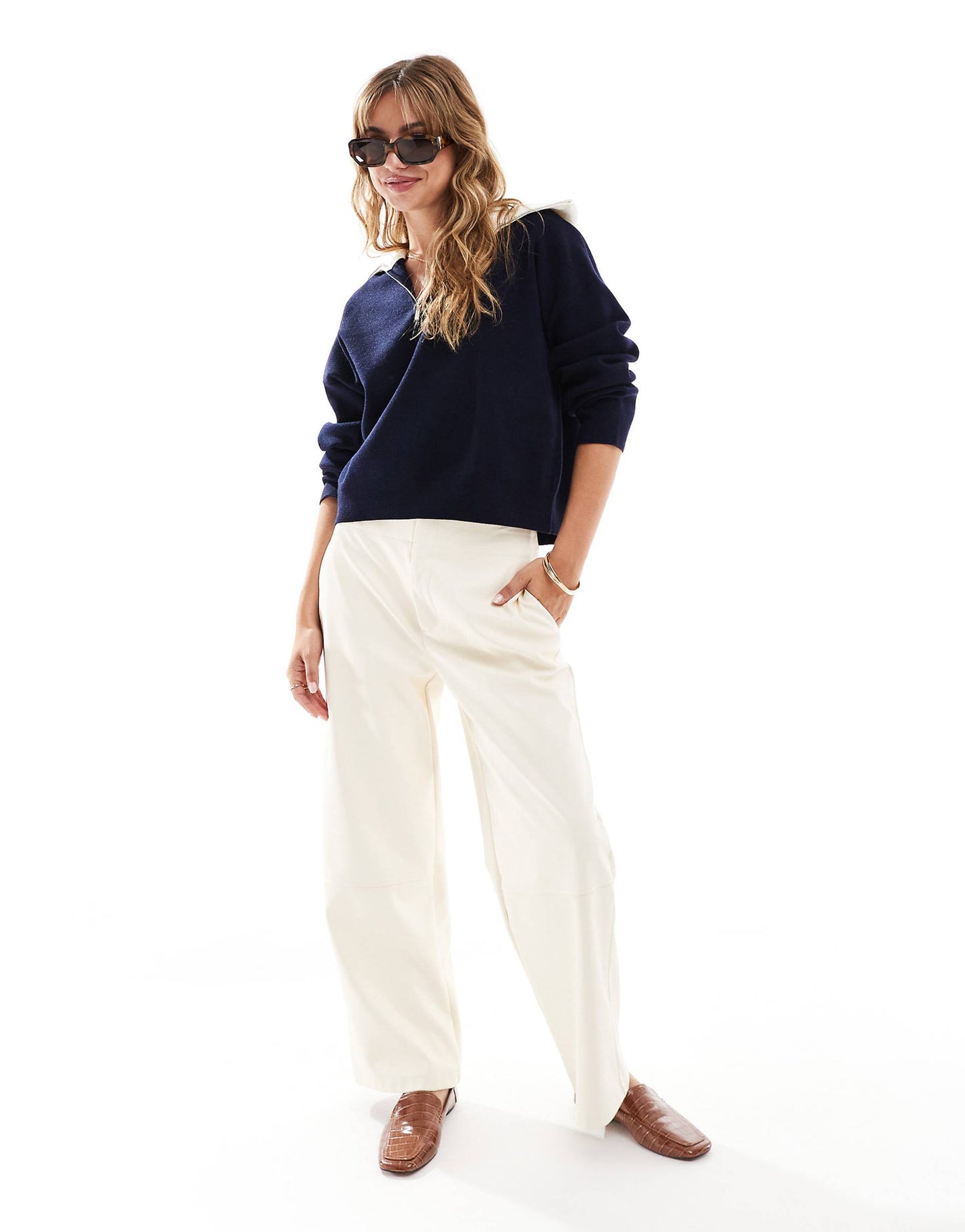 High Neck Half Zip Jumper