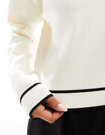 Contrast Neck Jumper