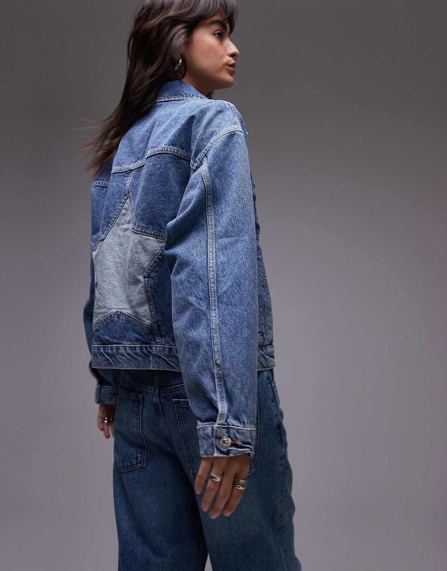 Star Print Denim Jacket Co-Ord