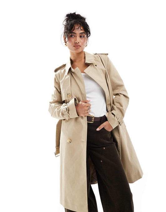 Panel Detail Trench Coat