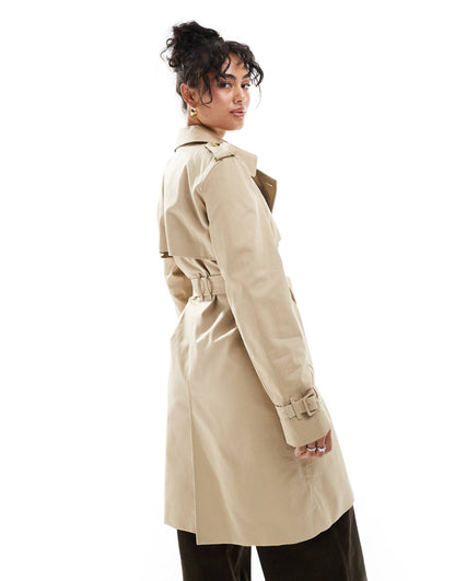 Panel Detail Trench Coat