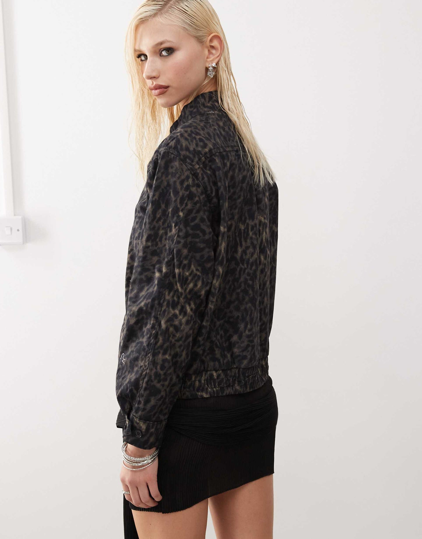 Dark Leopard Print Jacket