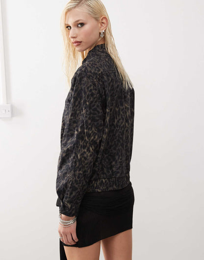 Dark Leopard Print Jacket