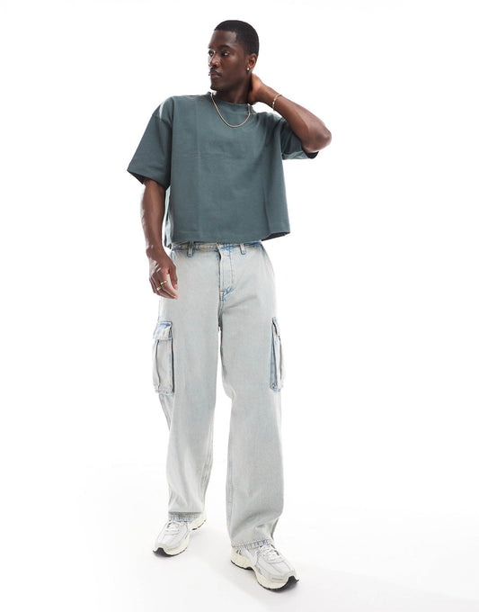 Essential Heavyweight Oversized Cropped T-Shirt 240Gsm