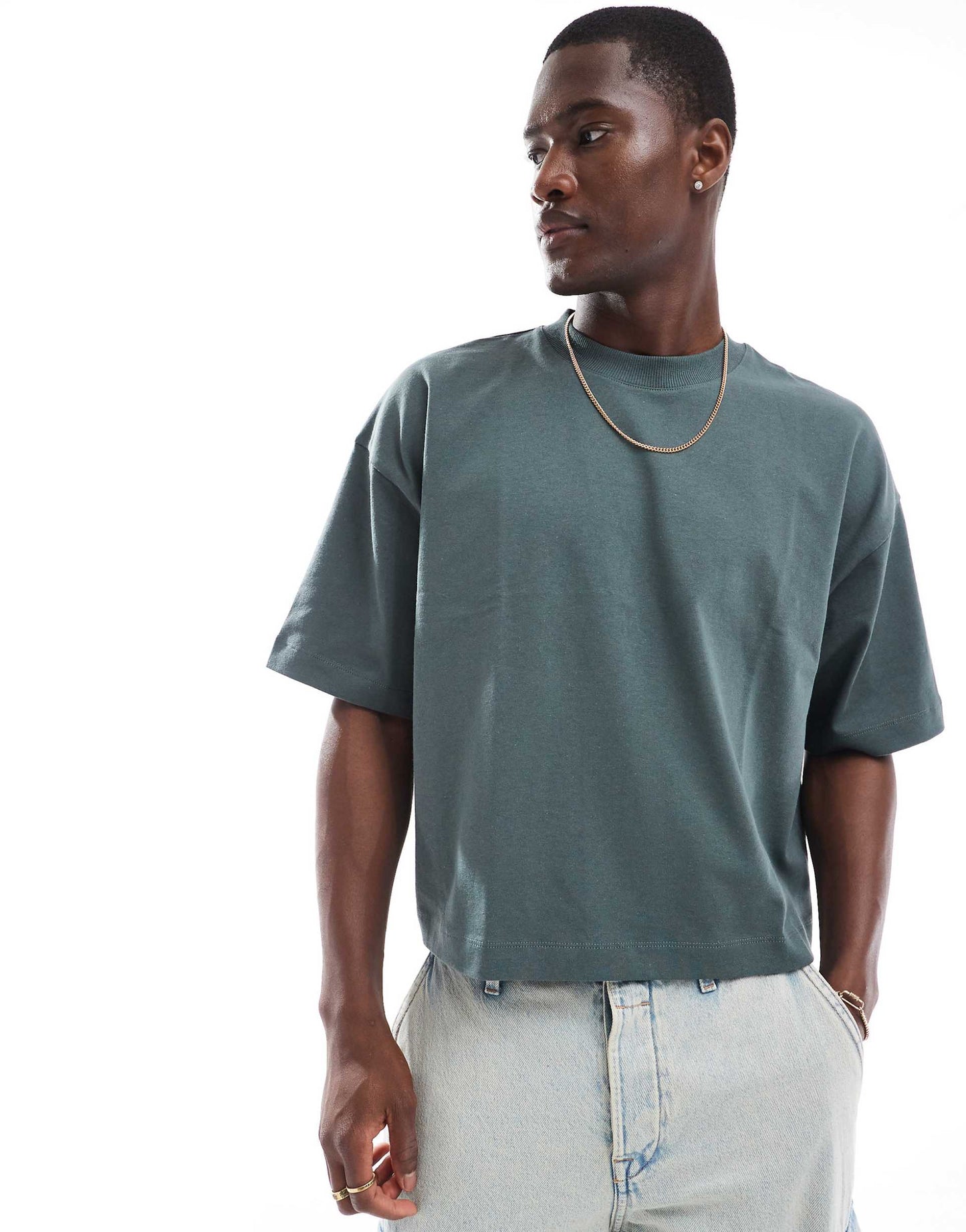 Essential Heavyweight Oversized Cropped T-Shirt 240Gsm