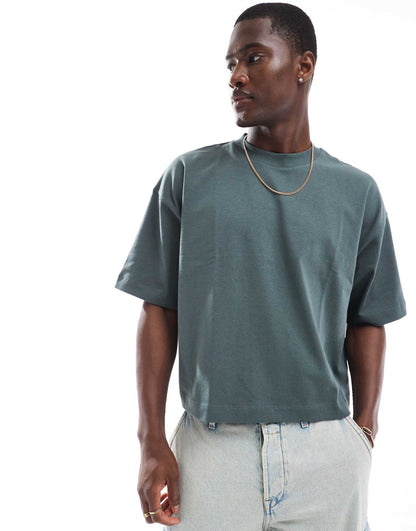 Essential Heavyweight Oversized Cropped T-Shirt 240Gsm
