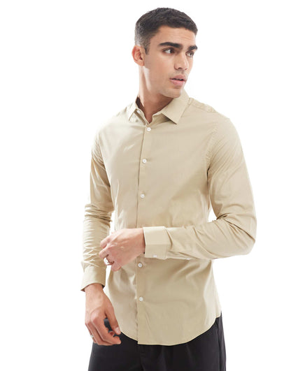 Skinny Poplin Shirt