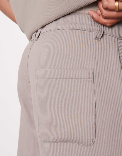 Wide Leg Plisse Trouser Co-Ord