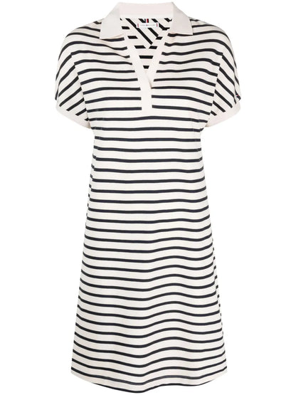 Logo-Embroidered Striped Dress