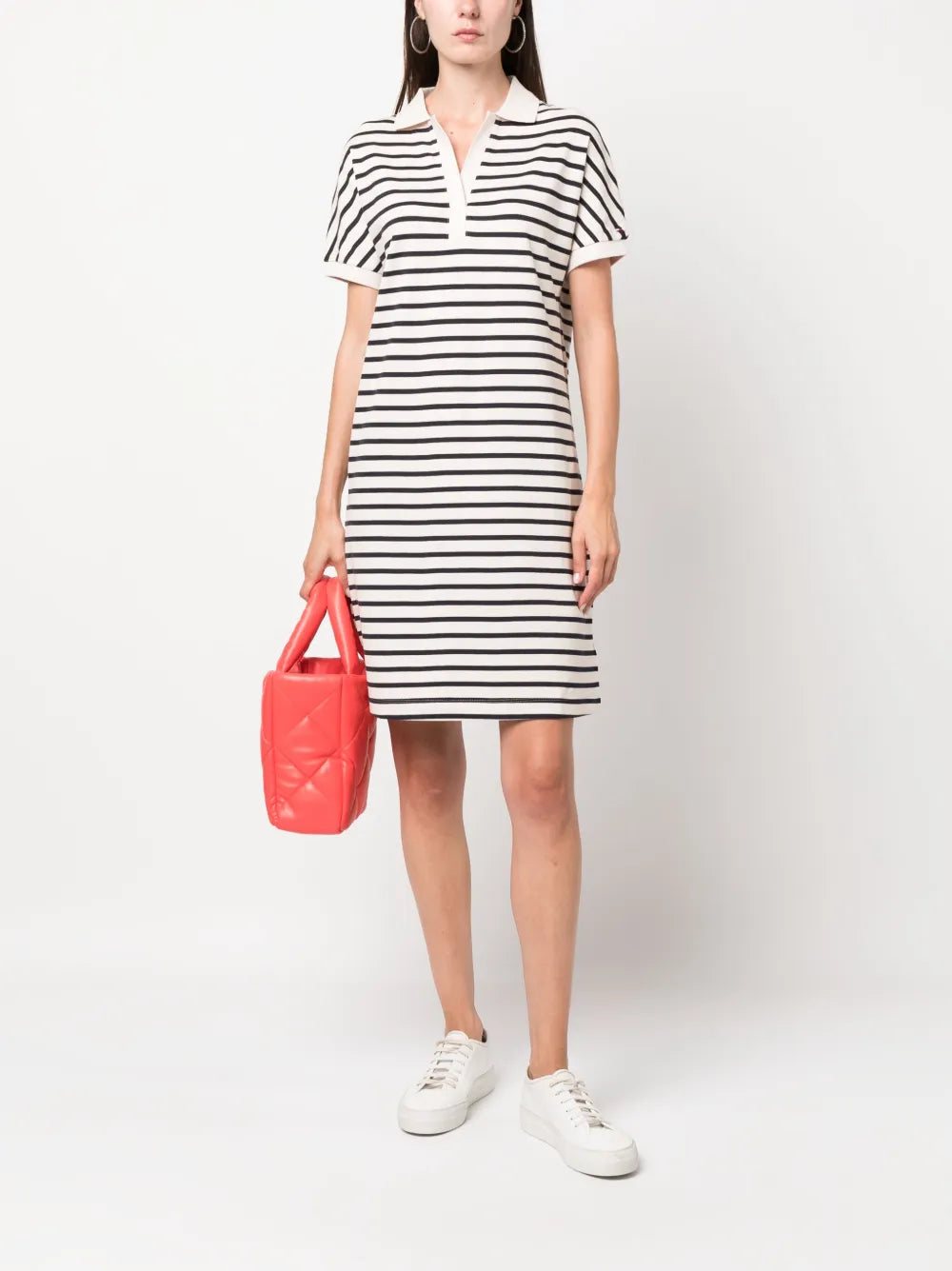 Logo-Embroidered Striped Dress