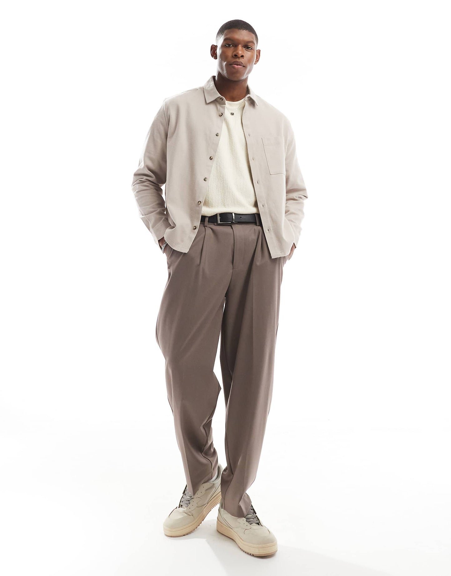 Oversized Boxy Brushed Oxford Shirt